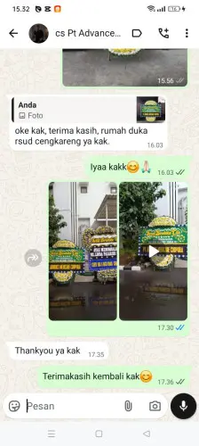 Testimonial Papan Bunga Pernikahan sedayu city