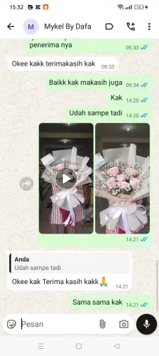 Testimonial Buket Bunga sedayu city