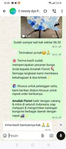 Testimonial Standing Flower sedayu city